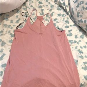Baby pink slip dress